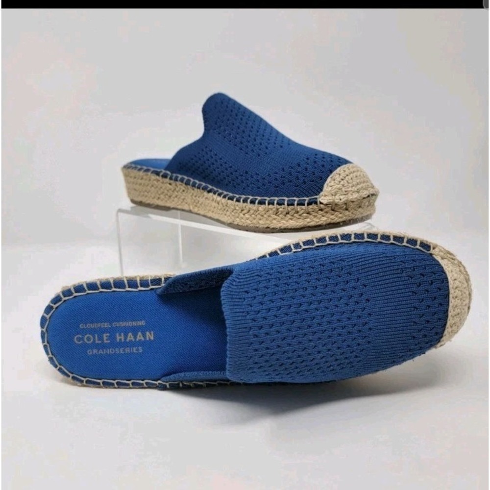 Cole Haan Espadrille Shoes Women's 8‎ B Cloudfeel Stitchlite Mule Knit Cobalt